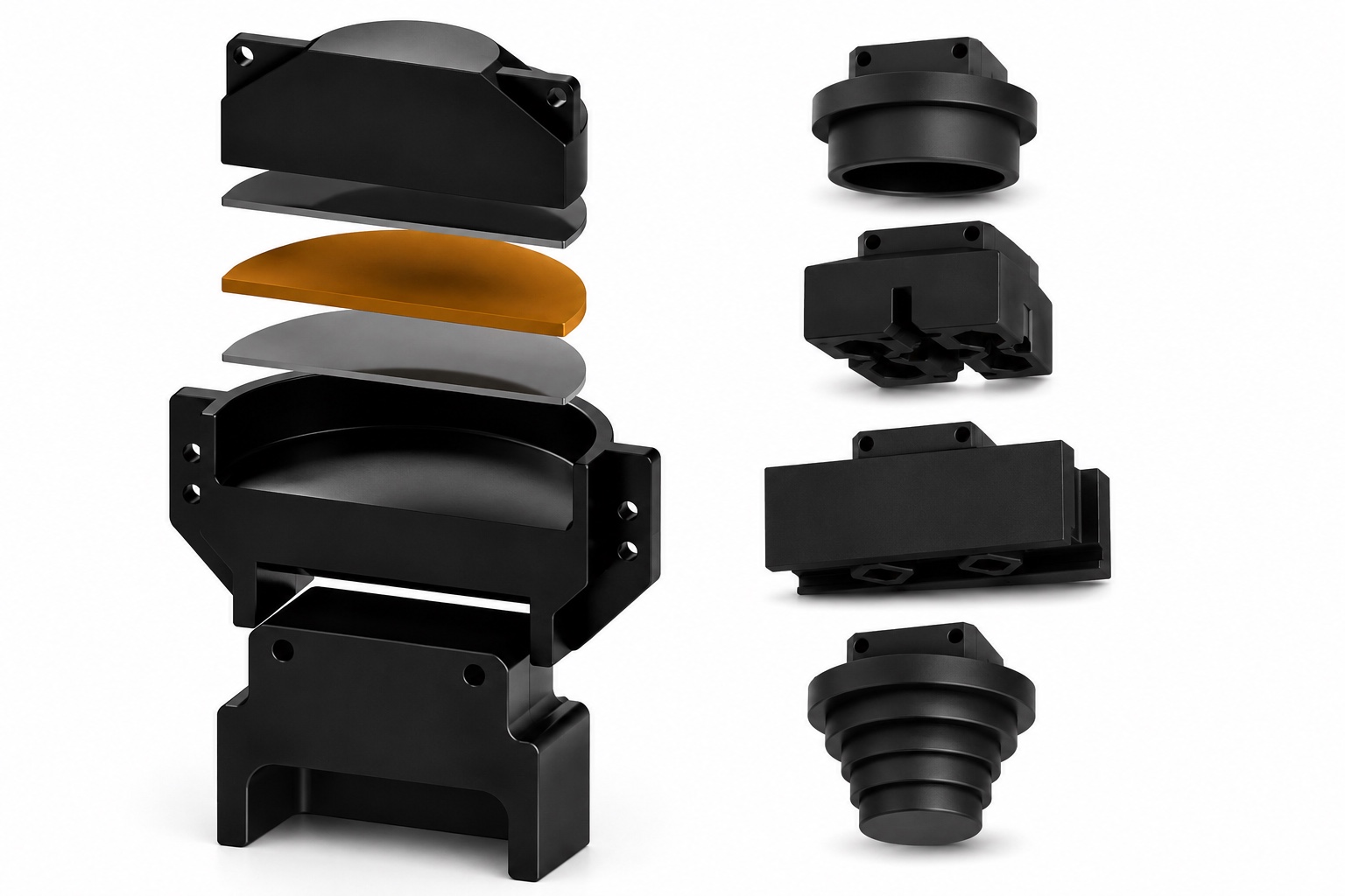 Exploded drive cap assembly with pile inserts