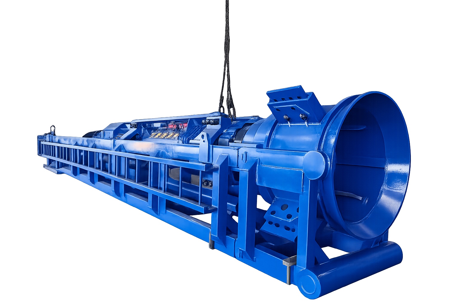 Blue offshore pile driving leader system