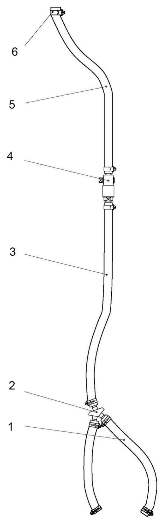 D180 Fuel / Breather Lines exploded schematic