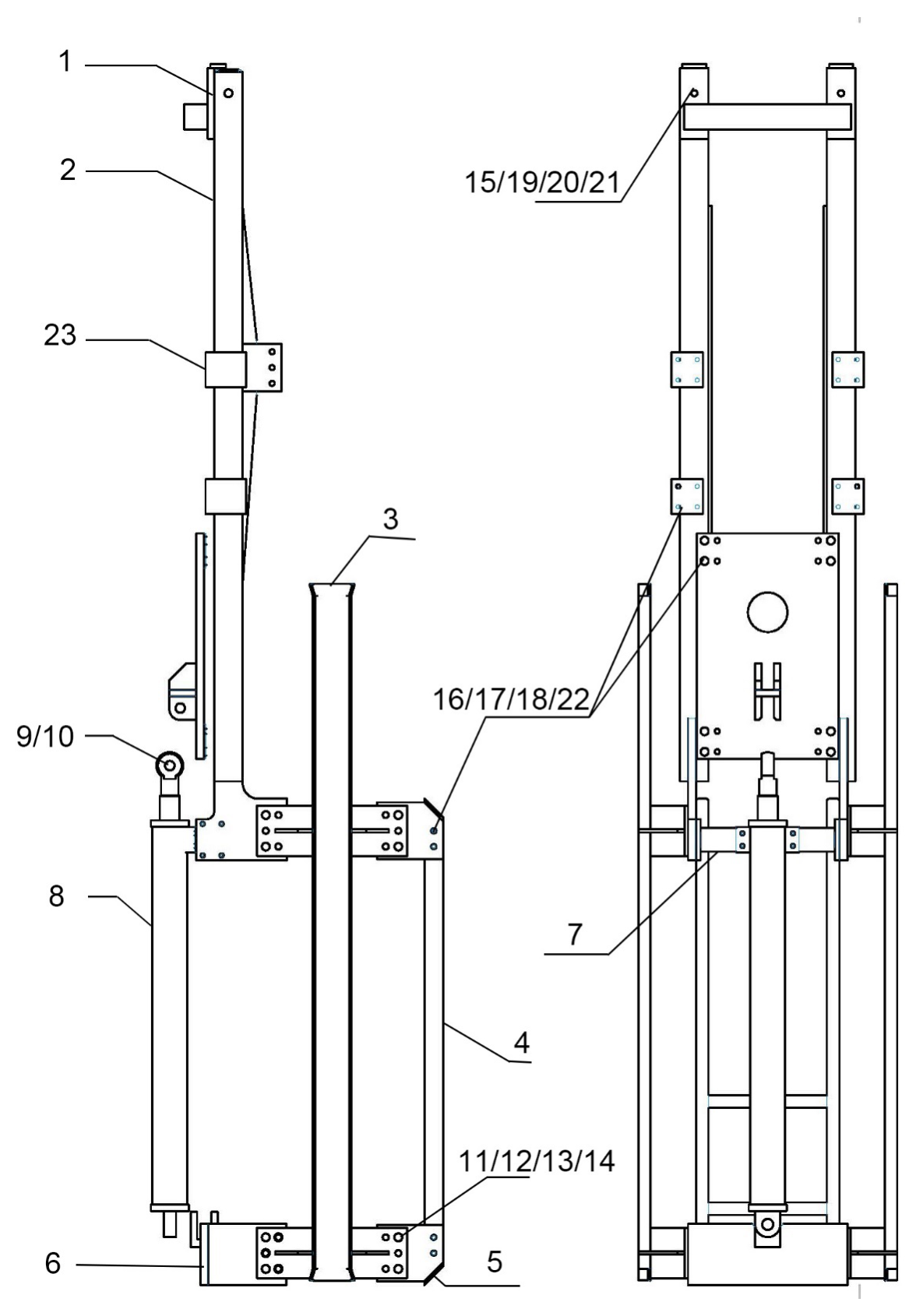 D180 American Guide Frame exploded schematic