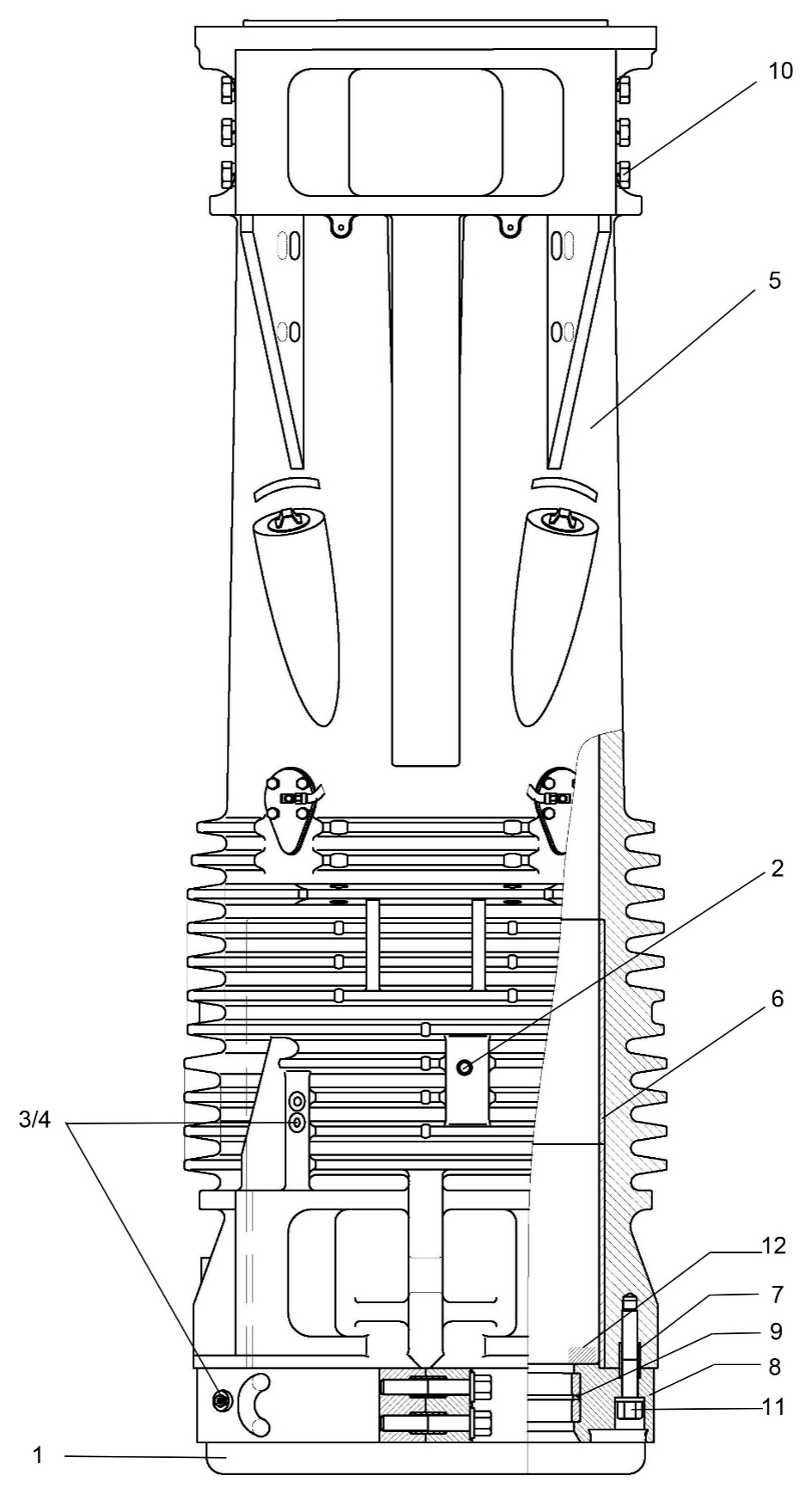 Lower Cylinder Assembly exploded schematic