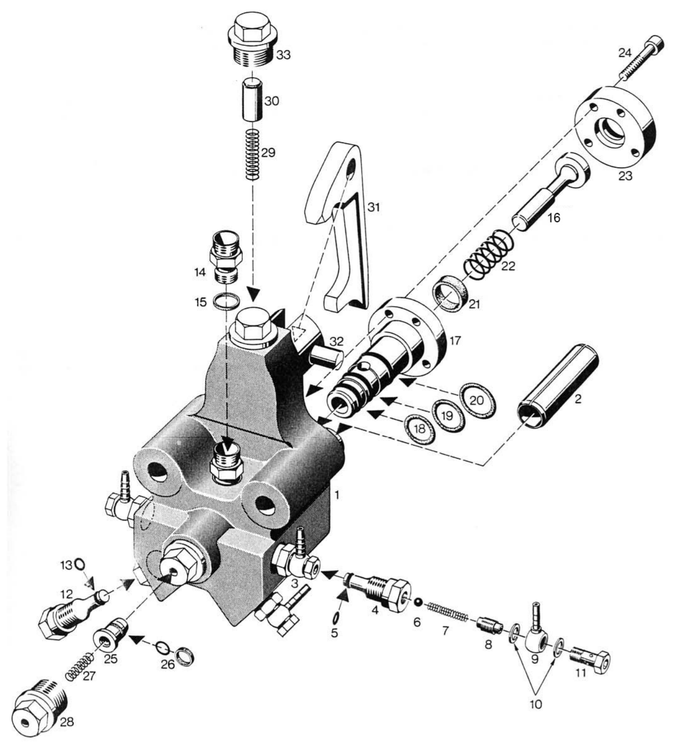D180 Lubrication Oil Pump exploded schematic