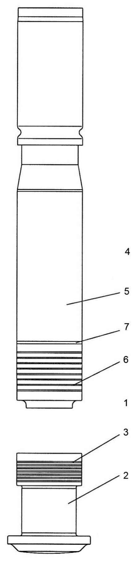 Anvil and Piston exploded schematic