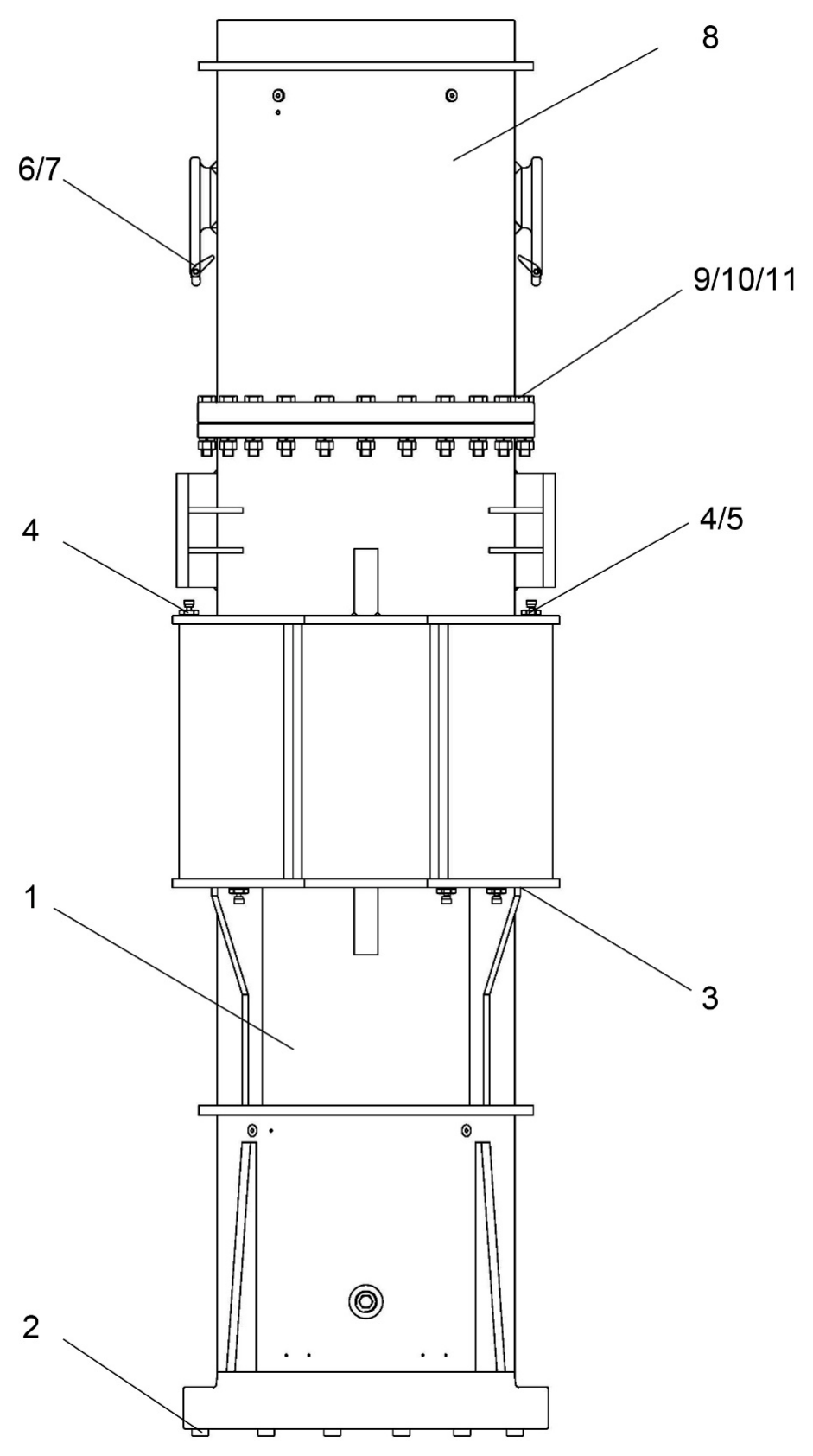 D180 Upper Cylinder Assembly exploded schematic