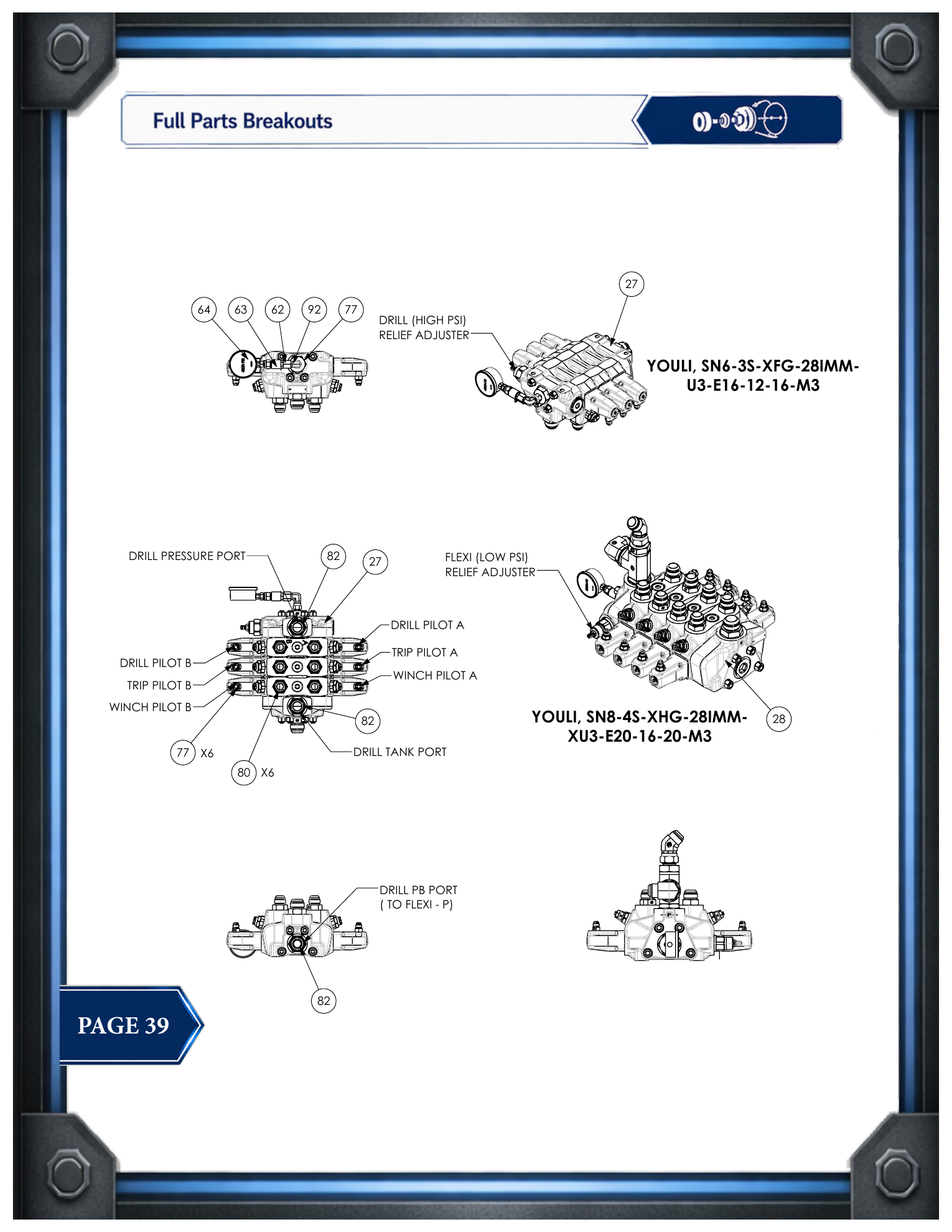 PIE 75 SN8 and Flexi Valve Details parts drawing, source page 39